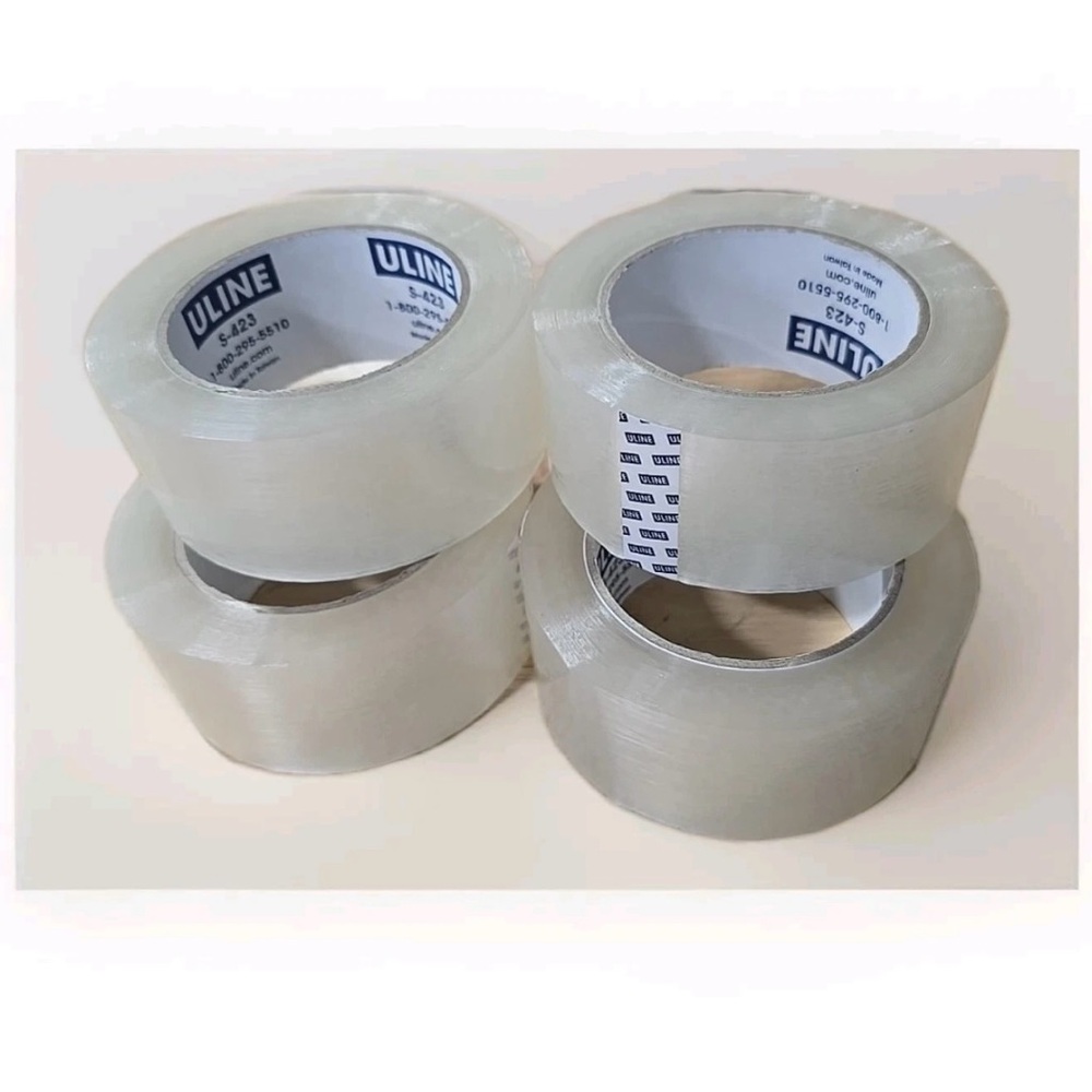 Uline Industial Tape -2 Mil, 2” x 110 yards clear set of 4 model S-423